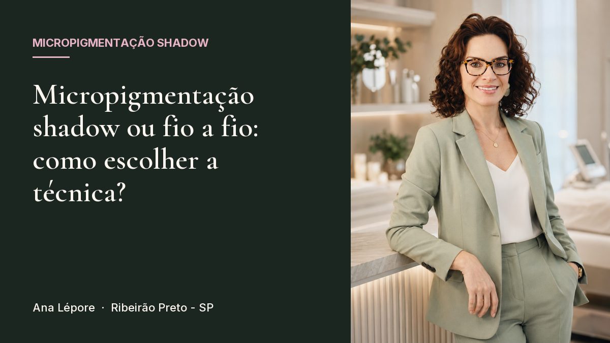 Capa do artigo Micropigmentação shadow ou fio a fio: como escolher a técnica?, com a foto de Ana Lépore no studio em Ribeirão Preto